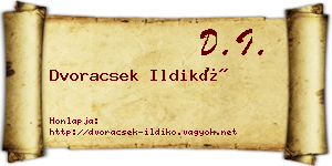 Dvoracsek Ildikó névjegykártya