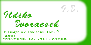 ildiko dvoracsek business card
